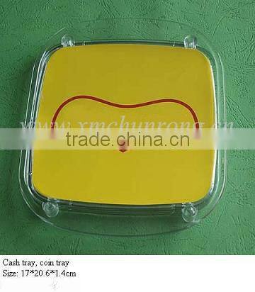 plastic cash tray, money tray, coin tray