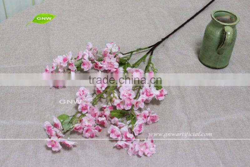 GNW BLB-CH1605014 Latest design wholesale Beautiful Silk flower pink Artificial cherry blossom branche