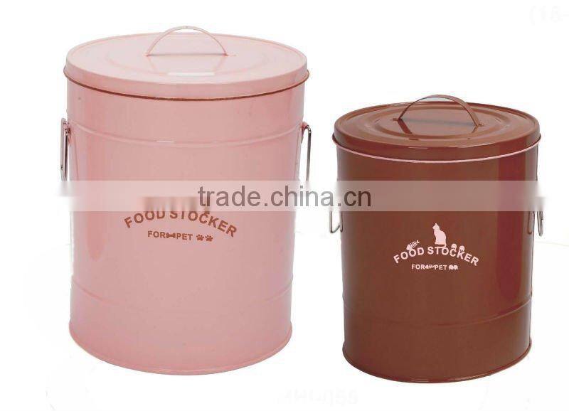 Eco-friendly OEM Metal Storage Box/LFGB FDA Certified Metal Pet Food Container_Top China Supplier