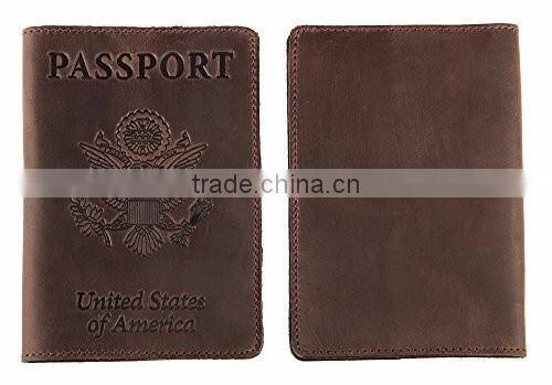 Leather Passport Cover - Holder - for Men & Women - Passport Case