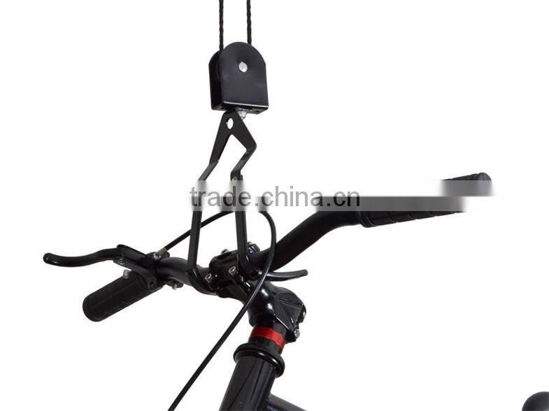 Bicycle Lift Bike Ceiling Mount Pulley Hoist Rack Garage Storage Hooks Hanger A1417