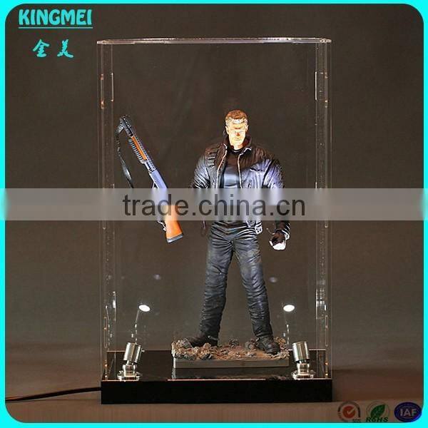 fashion led acrylic lighted display case for hot toys,led acrylic lighted display case for hot toy