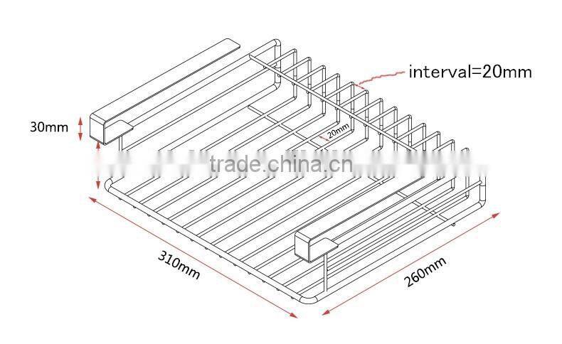 Kitchen hardware accessories sliding plastic coating wire hanging basket for cabinet storage