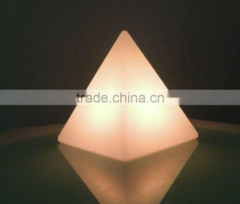 rechargeable color changing led outdoor triangle