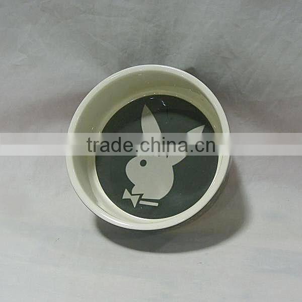 Round Ceramic Animal Water Bowls