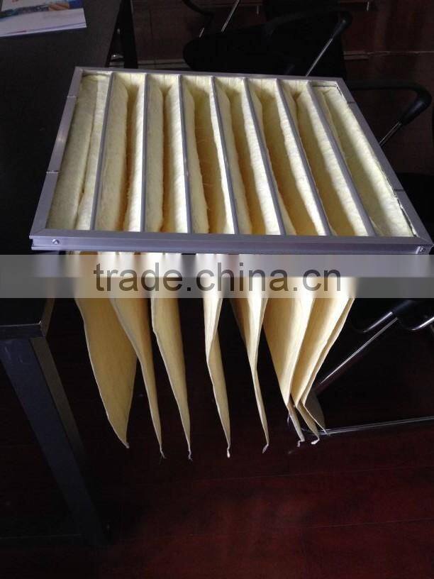 Air-condition fiber glass air filter bag with high quality