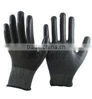 NMSAFETY black nitrile knitted hand gloves / oil resistant glove