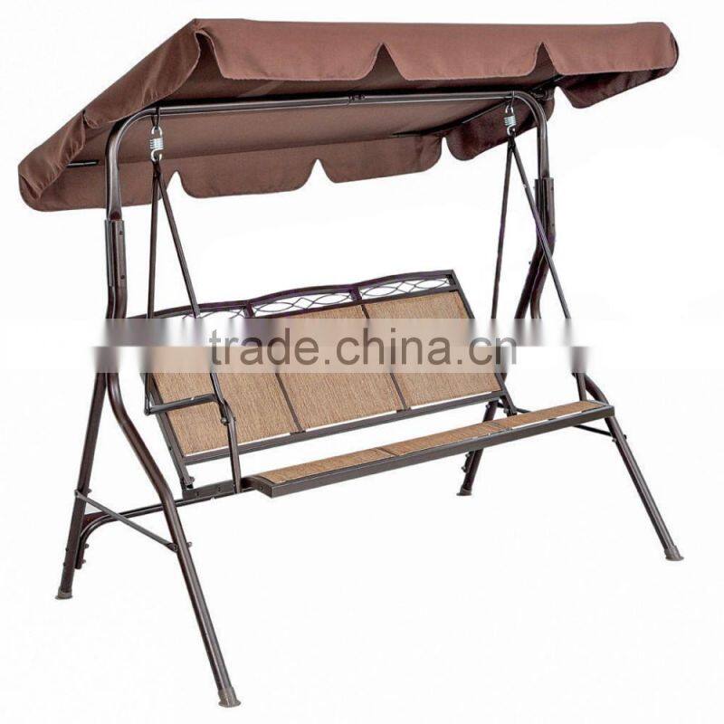 Customized 3 person canvas hanging swing chair outdoor swing chair for hot sale