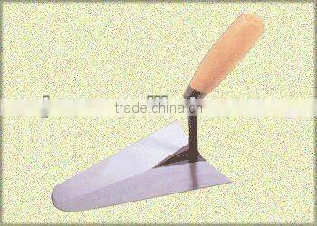 Spanish style wooden handle carbon steel bricklaying trowel