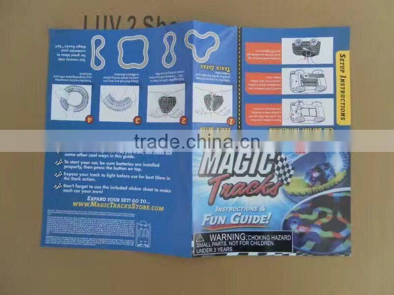 11ft 2017 hot sale cartoon colorful 220pcs Magic Track Toys set Bend Flex & Glow In The Dark Magic Track Toys set