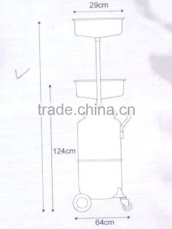 18 Gallon Waster Used-Oil Drainer with durable wheels