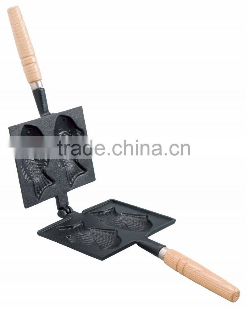 Cast Iron Taiyaki Maker Japanese Waffle Maker for Gas Made in Japan