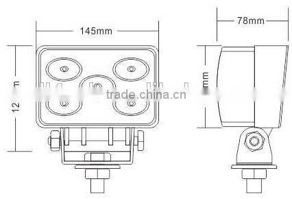 4x4 Off Road Car Parts 12v 50W Auto Lamp LED Work Light