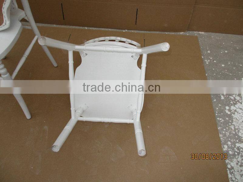 white wood napoleon wedding chairs with PVC cushion pad for sale