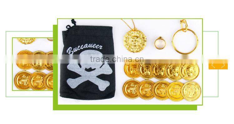 New design cheap pretend play toy plastic kids pirate costume