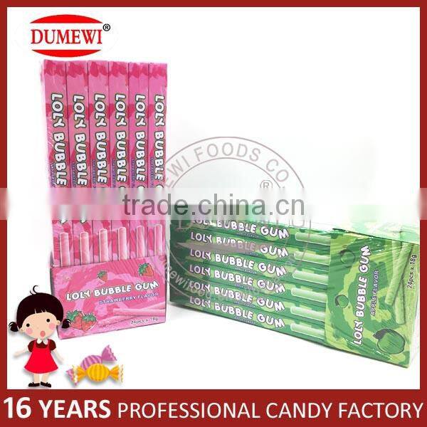Double Colors Stick Loly Long Bubble Gum