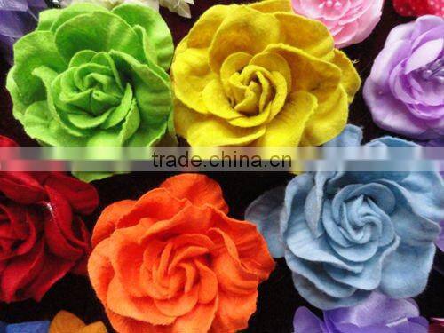 artifical rose cloth flower hair clip accessory