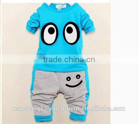 children clothing set high quality cute print clothing set