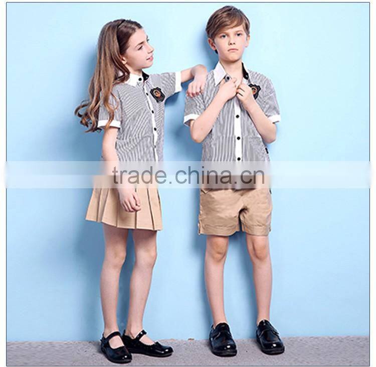 Wholesale Classic Design School Shirt And Khaki Skirt And Short Pants