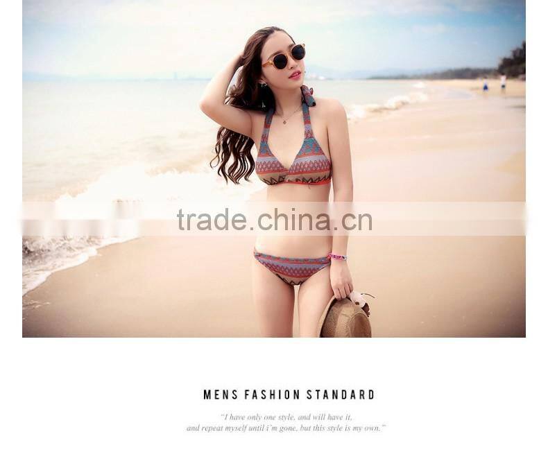 Women custom sexy swimwear swimsuit three pieces