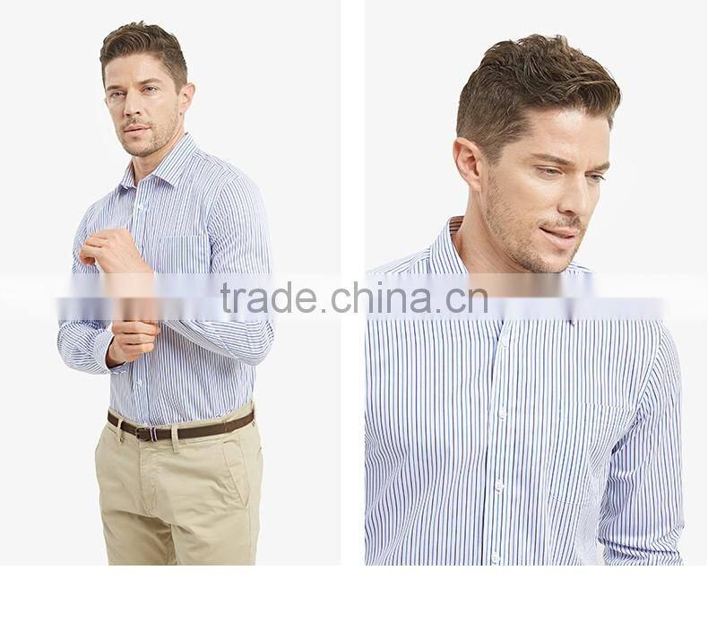 SZXX Tops Manufacturer Mutiple Blue Color Stripe Mens Shirts