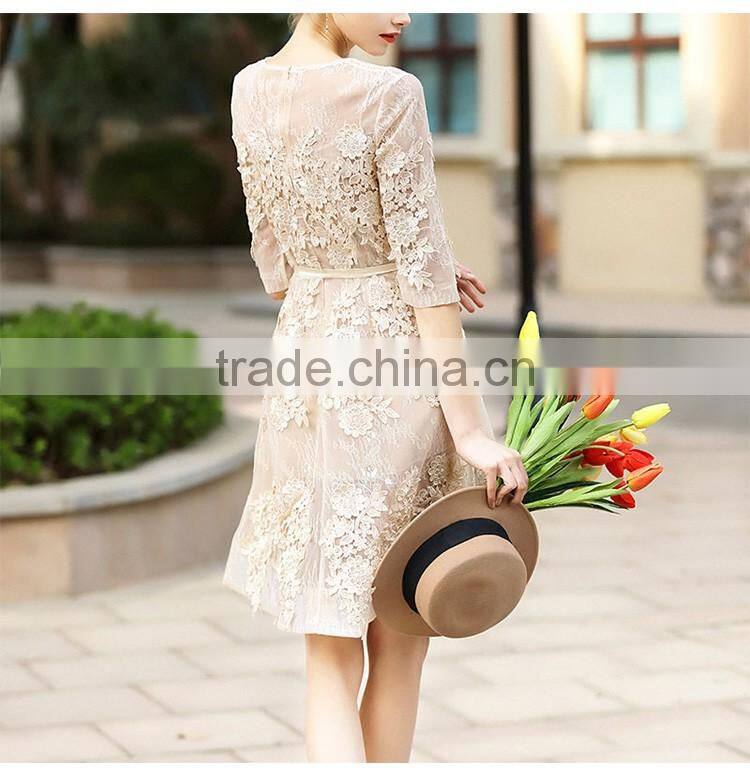 Maxnegio Office Ladies Formal Wear Ladies Lace Day Dress