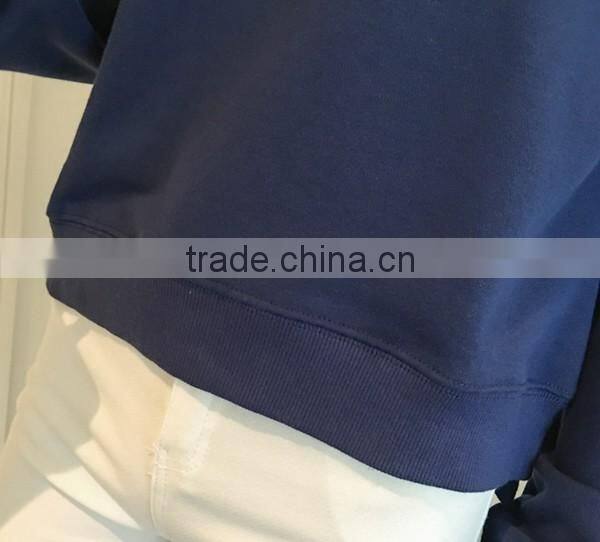 2016new designs custom letters printed pullover whitout hood