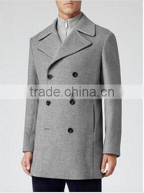 2014 Winter Season Hot Selling Fashion Design Slim Fit Mens Cashmere Men Coat