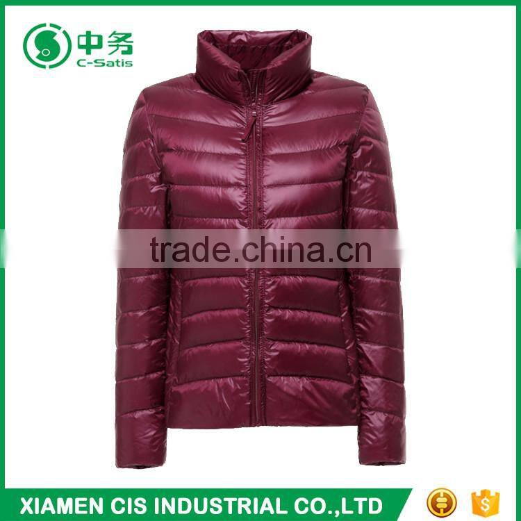 Hot Selling Ultra Thin Foldable Women Down Jacket for the Winter