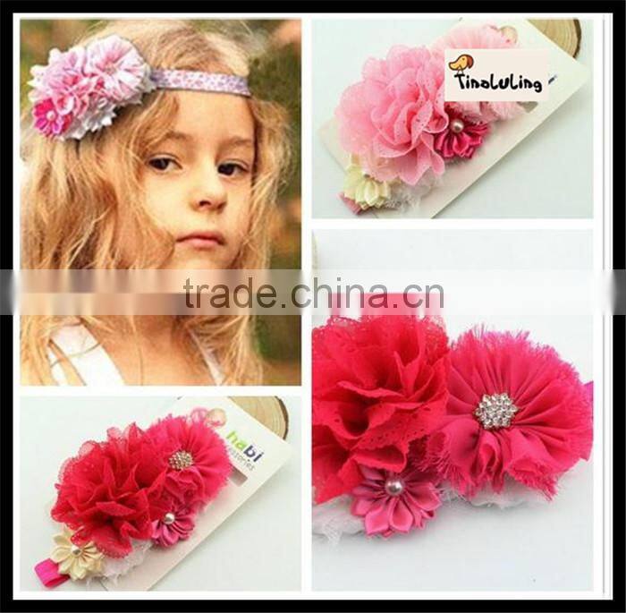 2015 new 1.5X 36 cm flower hairband headband hair accessories with jewelry TLLC-46