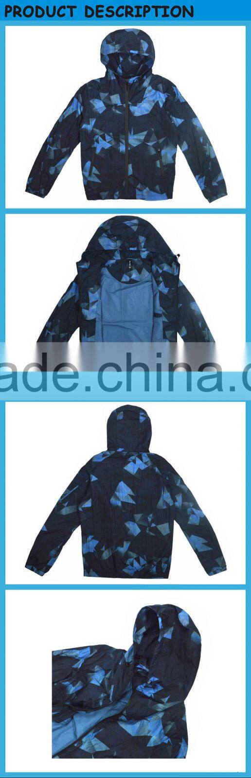 Spring Nice Cool Wrinkle Design Guys Blue Jackets For Men