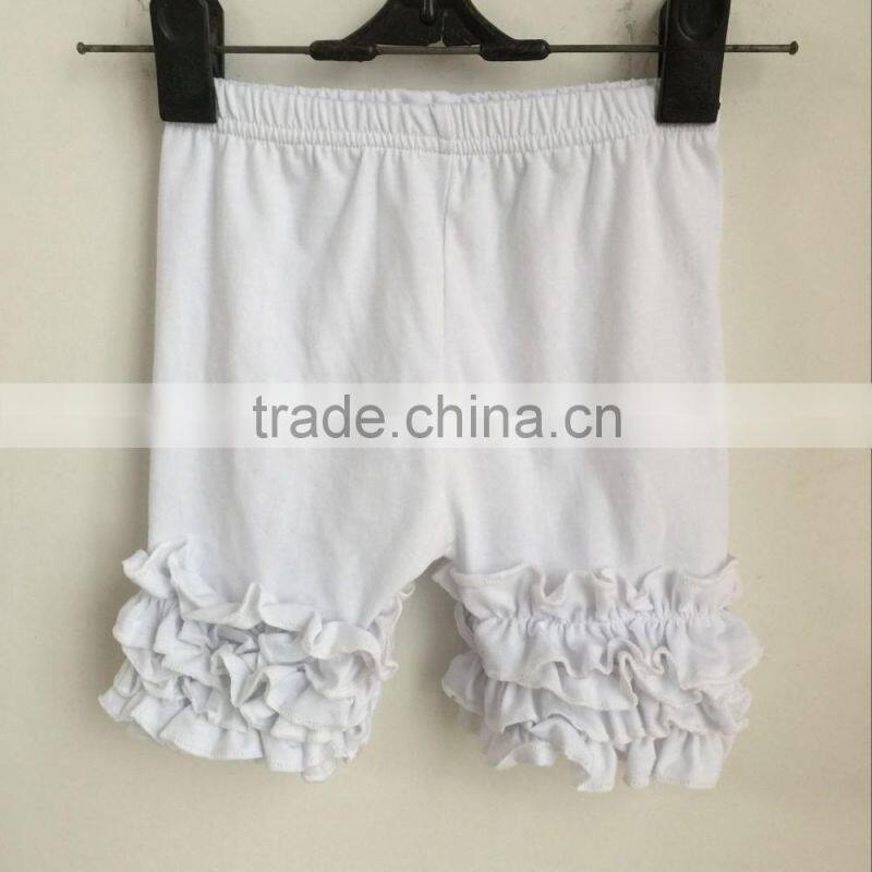 Wholesale children boutique clothing baby boxers triple icing ruffles baby shorts