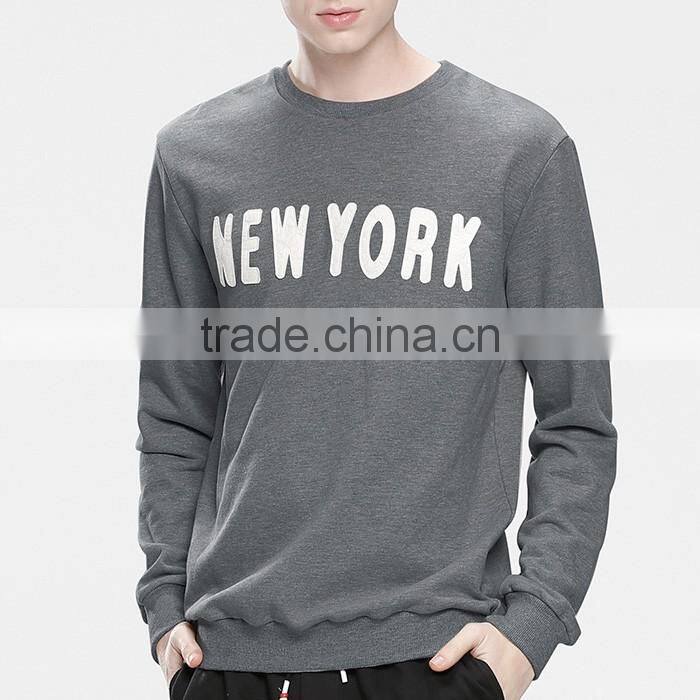 Wholesale custom simple printed 60% cotton 40% polyester sweatshirt