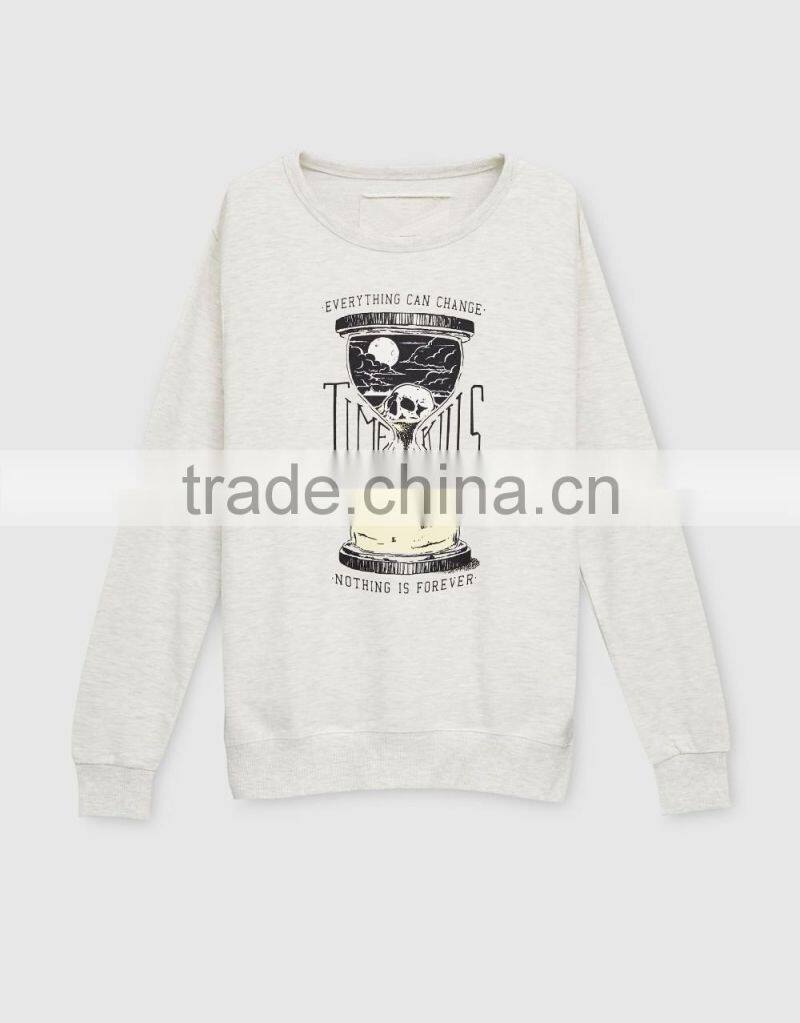 2017 Wholesale mens plain Crewneck Sweatshirt 100% Cotton Custom 3d Printing Sweatshirt