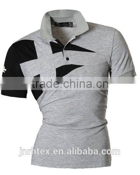 Trade assurance ring spun cotton fabric custom fake man polo t shirt different colors
