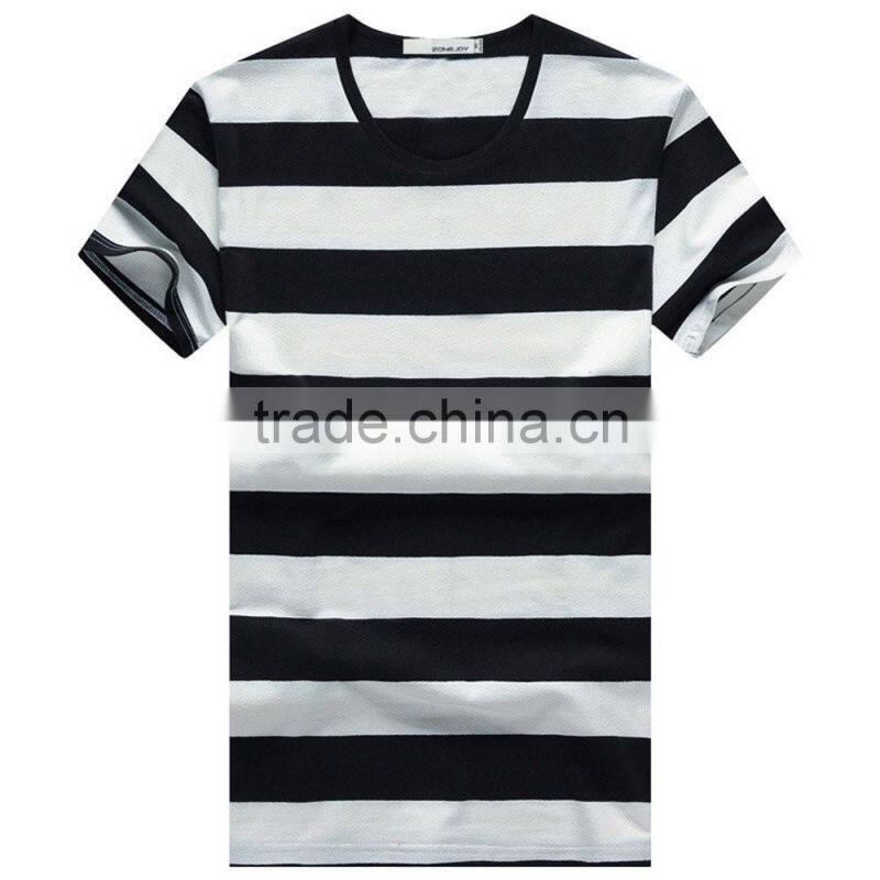 Microfiber striped no design t-shirt companies in China