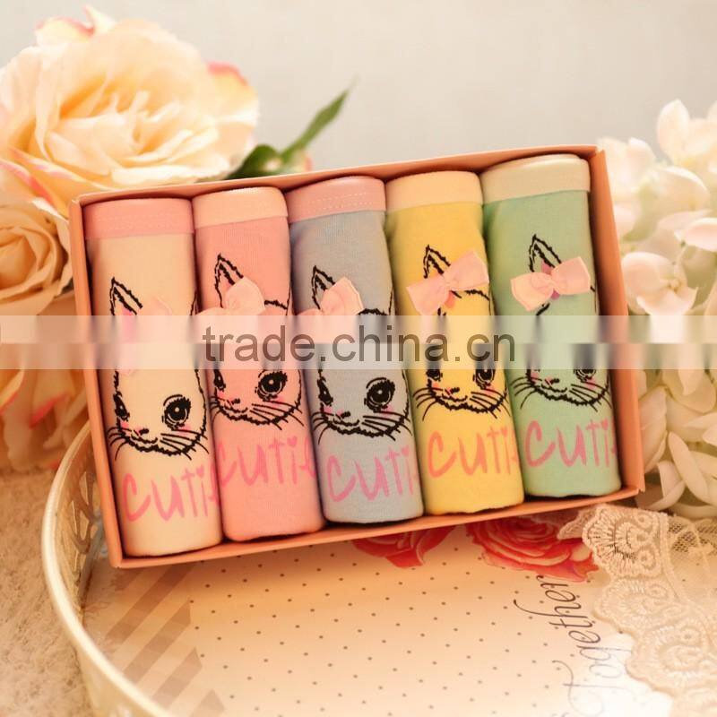 Colorful Sexy Young Women Girls Cotton Panty Cute Pretty Girls Stylish Panties Wearing Sexy Underwear E12