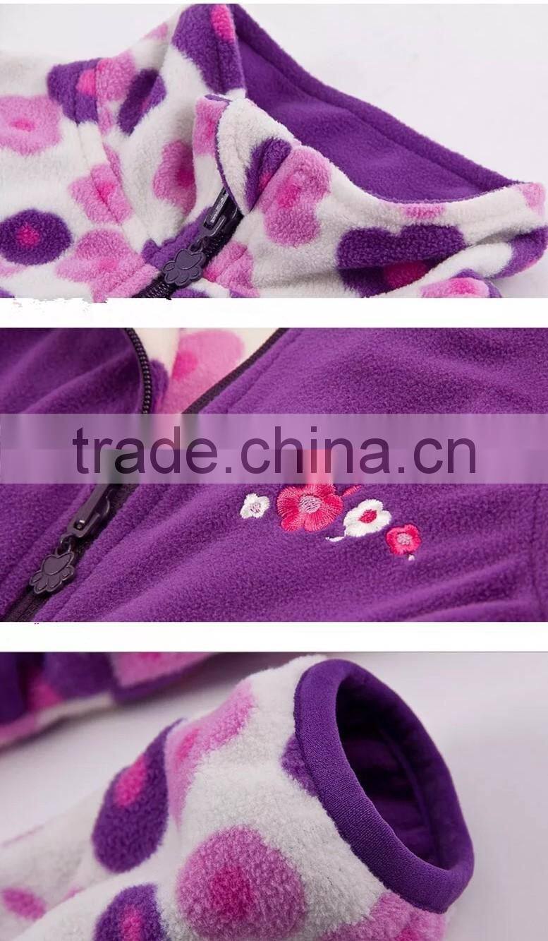 kids micro polar fleece fabric jacket/clothes child