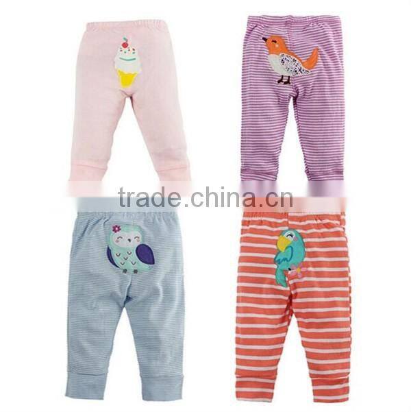 Best selling cotton cute embroirdery children kids baby pants