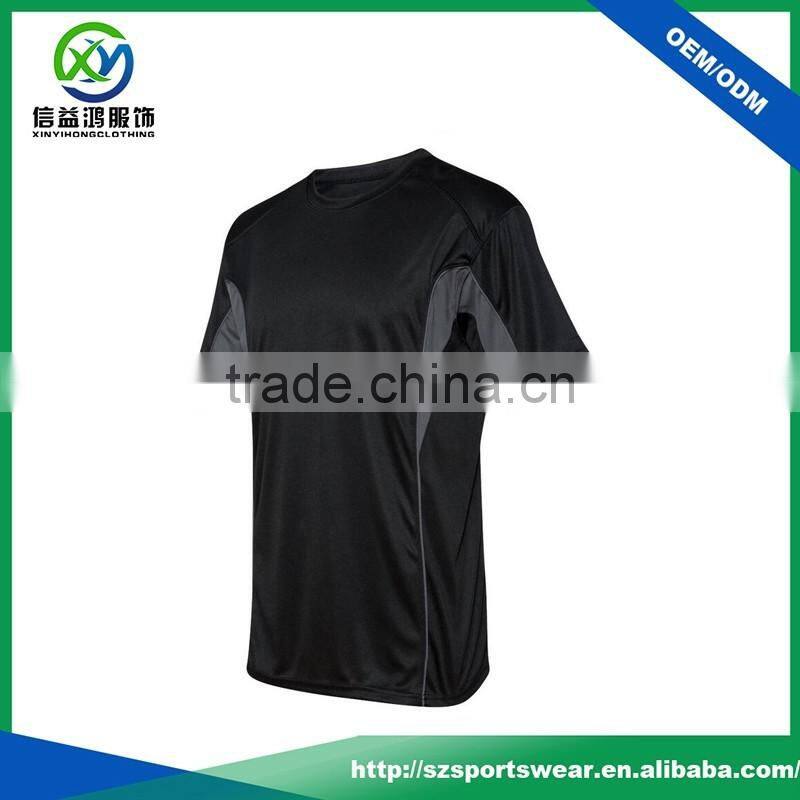 Classical design 100%polyester contrast color men's t shirt