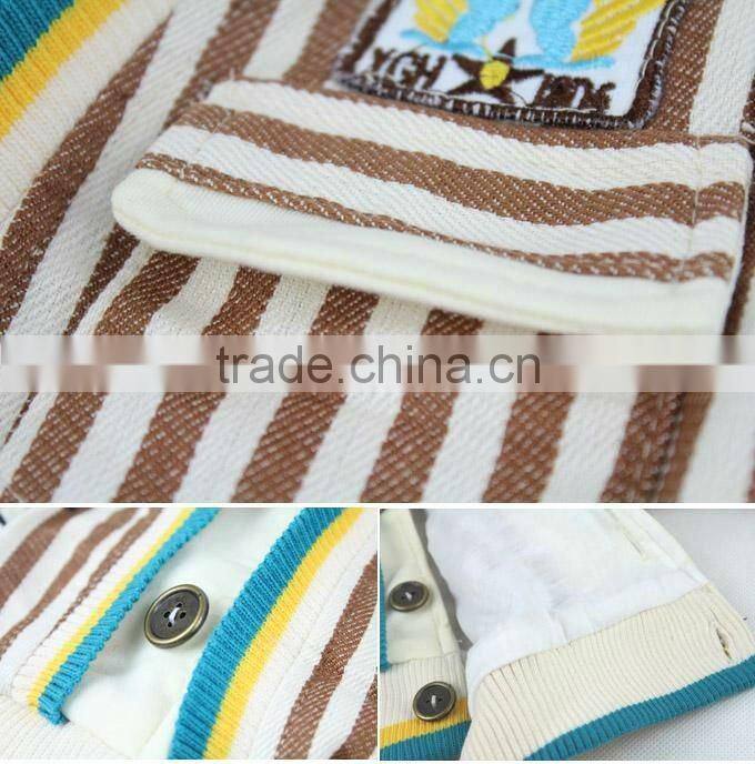 2016 New Autumn And Spring Yellow Boys Clothes Set 3Pcs: Jacket and T Shirt and Jean Pants Clothing 100% Same Like Picture