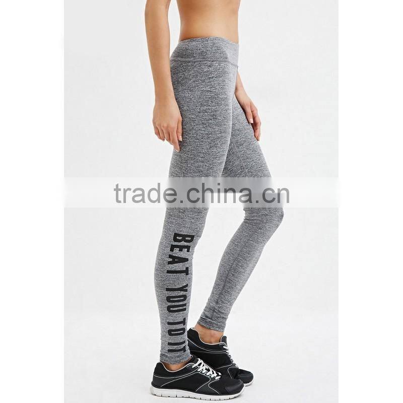 ladies wholesale fitness side print elastic tight yoga wear,gym wear sportswear legggins/pants bulk