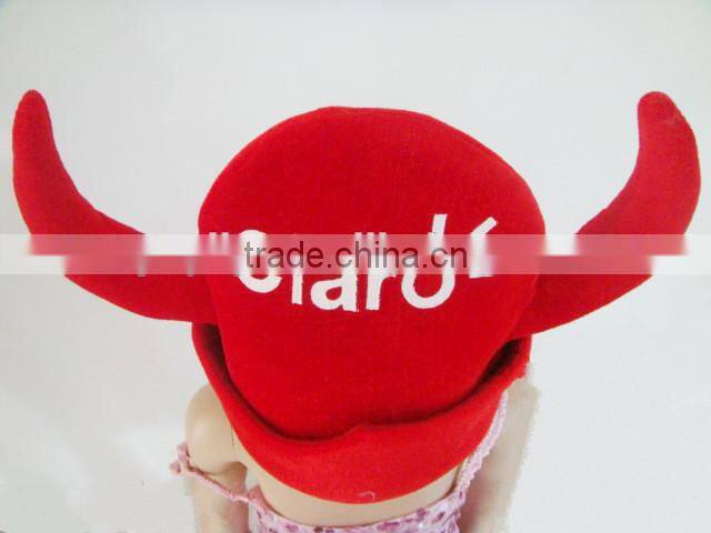 High quality Brazil world cup hat crazy football hat,party horn hat