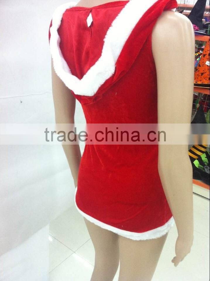 Hotsale Xmas saxy Claus santa's outfit costume for girl