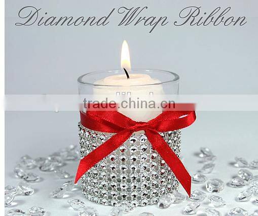 Diamond Wrap Ribbon 1.4INCHx10 YARDS-for Wedding Decorations/Party/Home Decor