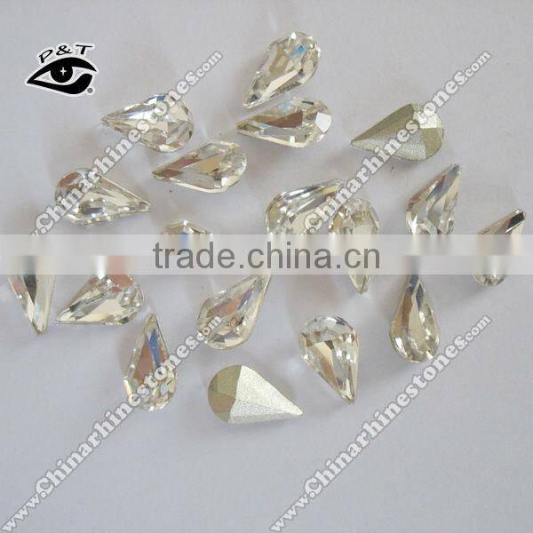 Teardrop 6x10mm crystal rhinestone fancy stone BUT4300