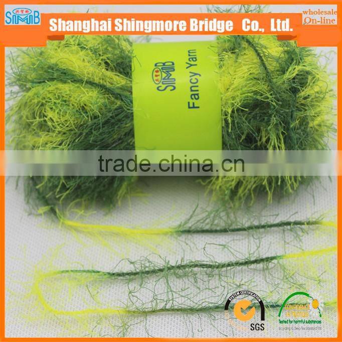 China feather yarn gold supplier hot wholesale OEKO-Tex Standard quality lurex feather yarn for yarns knitting