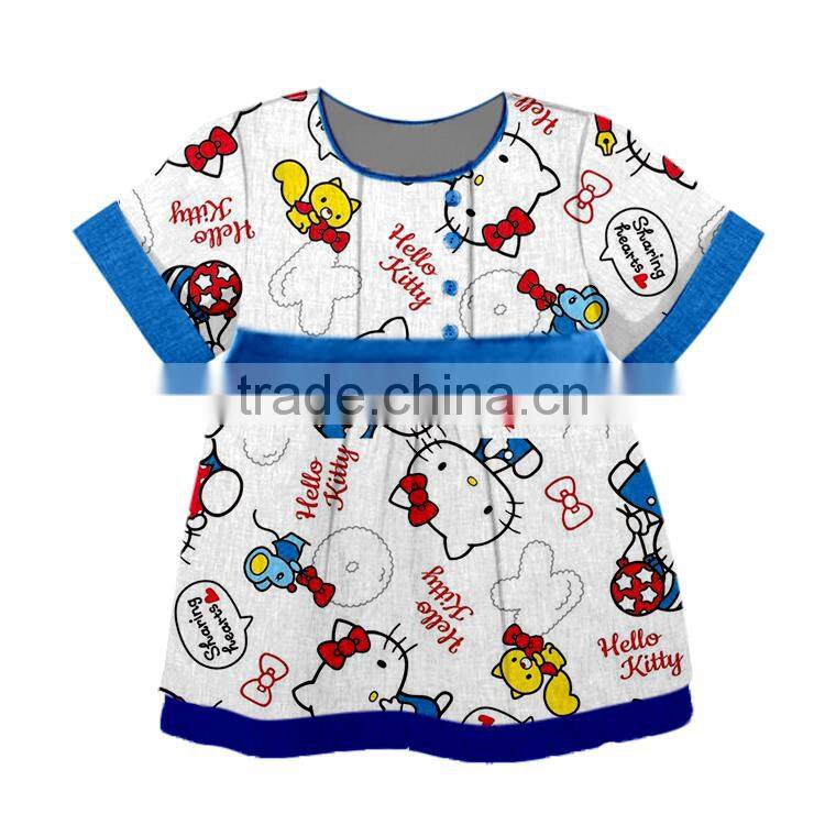 Printed with a pattern of folds of short-sleeved children's clothing is very beautiful in the Alibaba online store