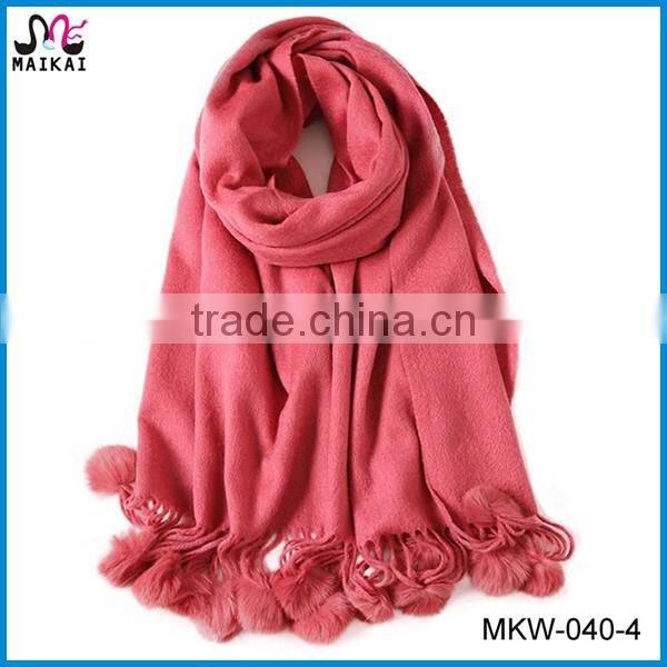 High quality sexy women's pashmina wool scarf and shawl 2016