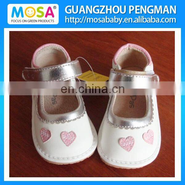 Cute Toddler Girl Leather Squeaky Outdoor Shoes Wholesale